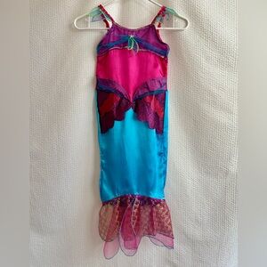EXPRESSIONS Mermaid Costume Pink Blue Purple Girls Medium Halloween Dress